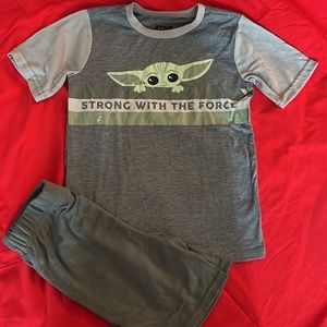 Star Wars baby yoda set short and top